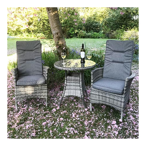 Gray rattan deals bistro set